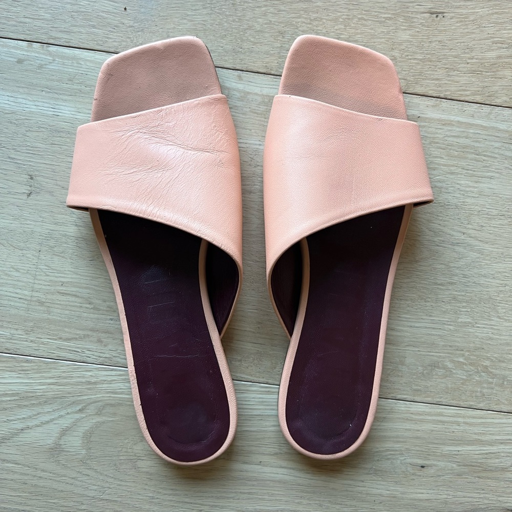 Staud slides peach color